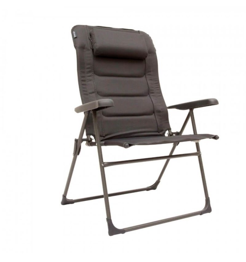 Vango Hampton DLX Chair Light Grey, reclining high back chair