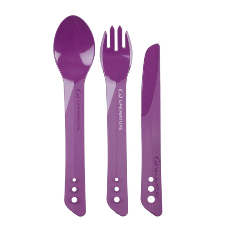 Lifeventure Ellipse Camping Cutlery - Purple