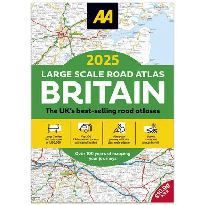 AA Map - Road Atlas GB Large Scale  (A3)