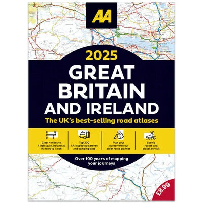 AA Map - Road Atlas GB & Ireland (A3)