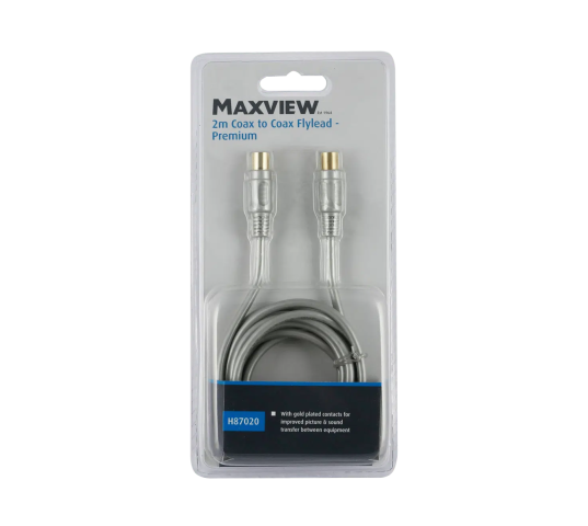 Maxview Coax to Coax Gold Plated Flylead - 2m