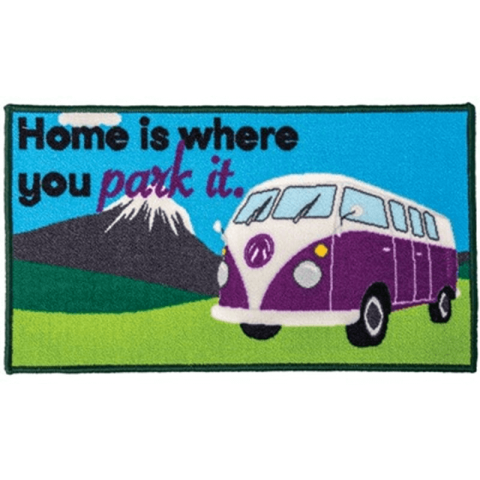 Quest 'Home Is Where You Park It' Washable Mat - Campervan