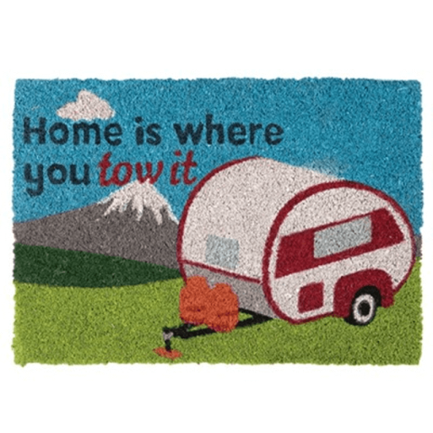 Quest 'Home Is Where You Tow It' Coir Mat - Caravan