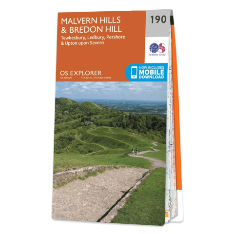 OS Map - 190 Malvern and Bredon Hills